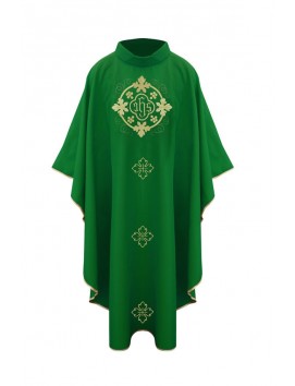 Chasuble with Eucharist embroidery - green