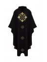 Chasuble with IHS and crosses - black