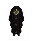 Chasuble with IHS and crosses - black