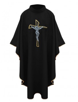 Chasuble with cross - black