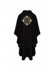 Chasuble with IHS symbol - black