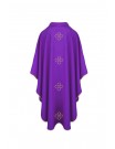 Chasuble with Eucharistic embroidery - purple