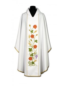 Chasuble brodée de roses (2)