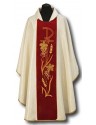 Chasuble of damask, velvet belt (017)