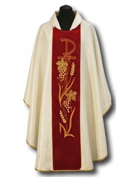 Casula de damasco, cinto de veludo (017)
