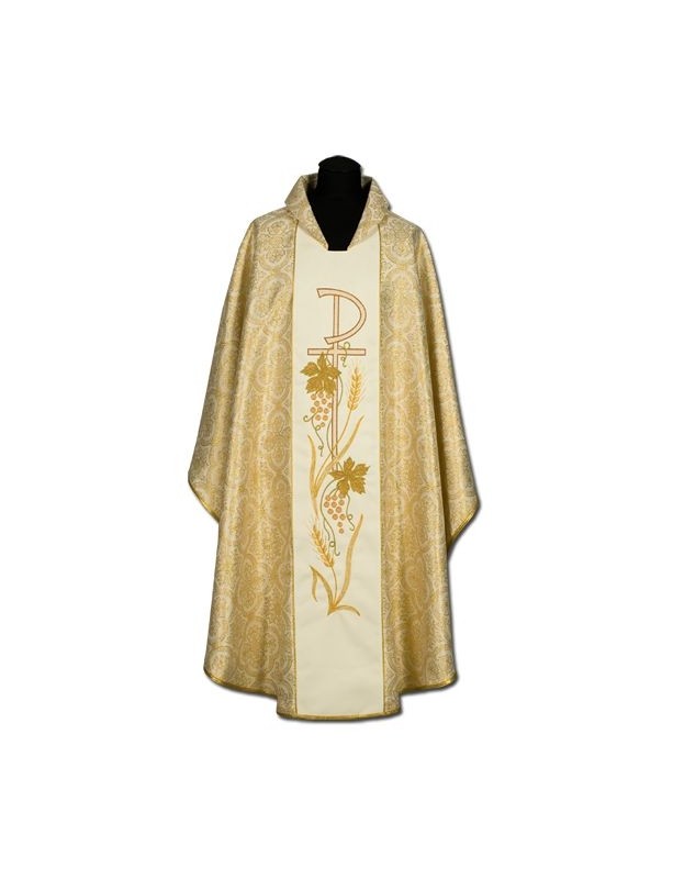 Gold chasuble, embroidered