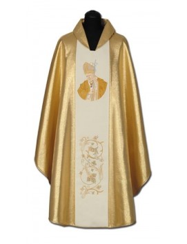 Ornat Jan Paweł II - złoty, maryjny (2)