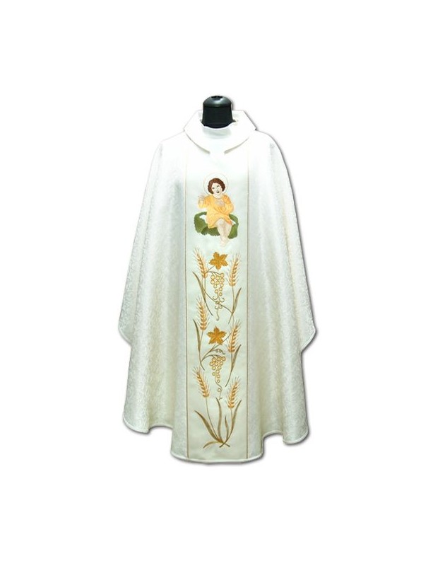 Casula com imagem do menino Jesus - de damasco