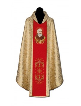 Gesticktes Messgewand von Padre Pio