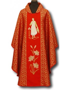 Chasuble brodée de Sainte Caroline Kozkowna