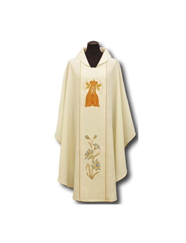 Casula bordada de Nossa Senhora de Lichen