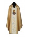 Gold Embroidered Chasuble Featuring Our Lady of Perpetual Help
