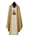 Gold Embroidered Chasuble Featuring Our Lady of Perpetual Help