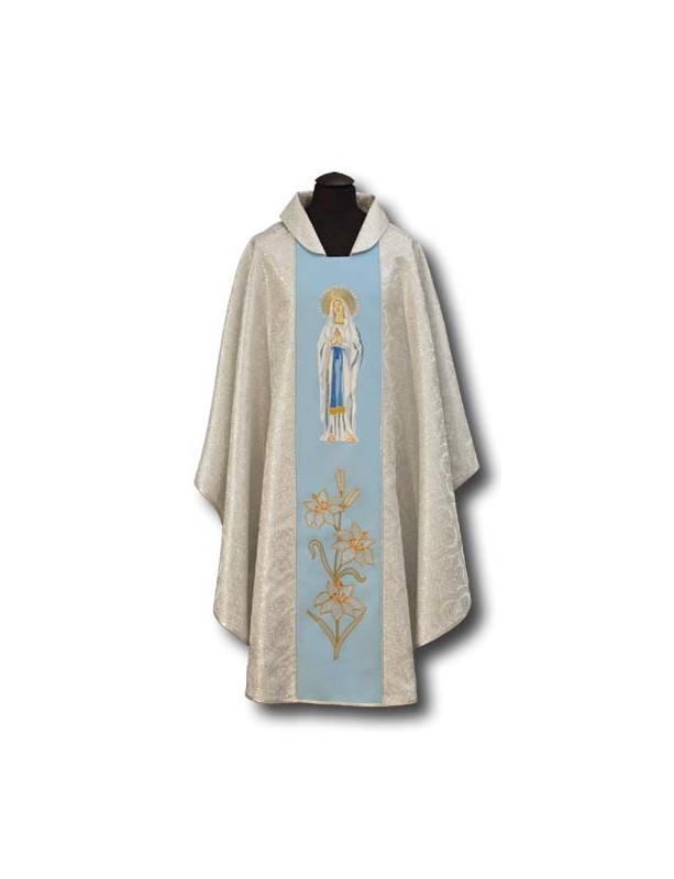 Chasuble with image of Our Lady of Lourdes