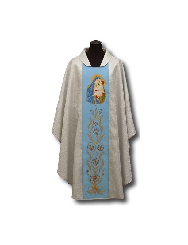Chasuble embroidered with MB Scapular