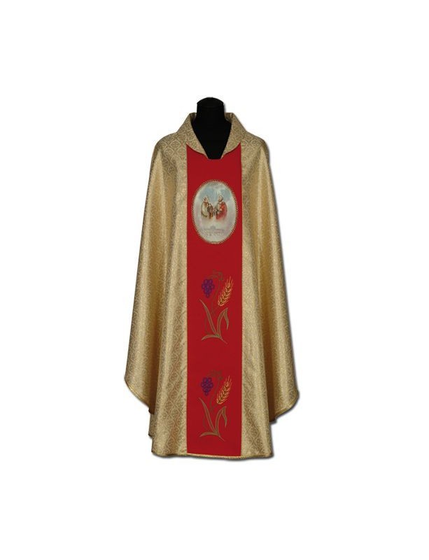 Embroidered chasuble of St. Peter and St. Paul - painted icon