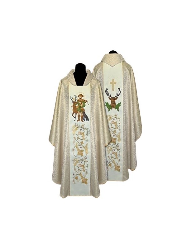 Embroidered chasuble of St. Hubert