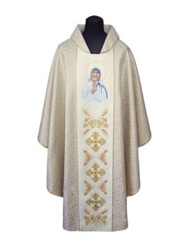Gesticktes Messgewand der heiligen Teresa von Kalkutta