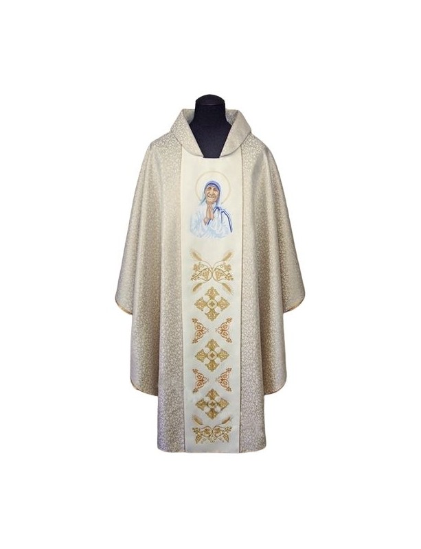 St. Teresa of Calcutta embroidered chasuble