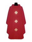 Linen chasuble - liturgical colors cross