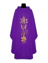 Linen chasuble - IHS liturgical colors