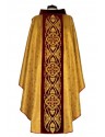 Chasuble with rosette gold color - velvet belt (9)