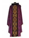 Chasuble with rosette color purple - velvet belt