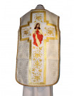 Roman chasuble ecru/white Heart of Jesus (60)