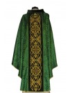 Chasuble with rosette color green - velvet belt (11)