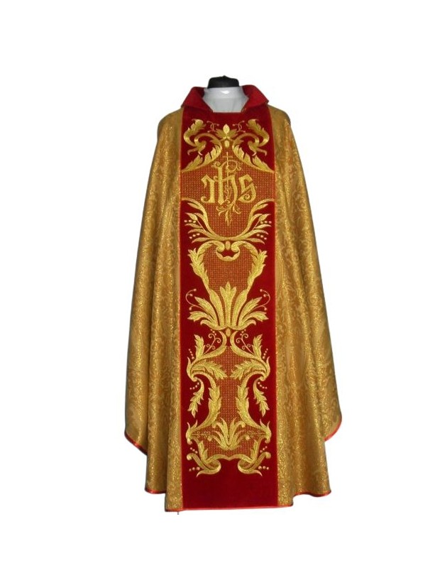 Chasuble rosette - wide embroidered belt