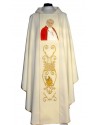Chasuble à l'effigie de Jean-Paul II - tissu uni