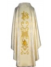 Chasuble with image of John Paul II - fabric cream rosette