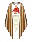 Chasuble with image of John Paul II - gold material (B)