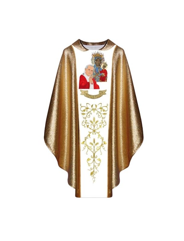 Chasuble avec l'image de Jean-Paul II et de la MB Czestochowa