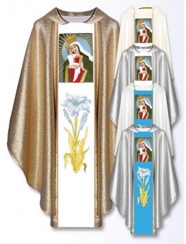 Chasuble avec image brodée - Notre-Dame de Kozielsk