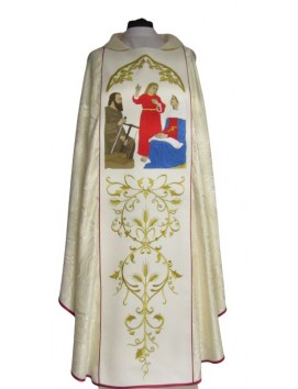 Chasuble brodée - Annonciation - Sainte Famille