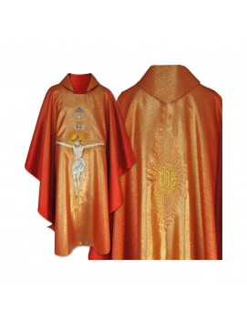 Casulla gótica - Crucifixión de Jesús (24)