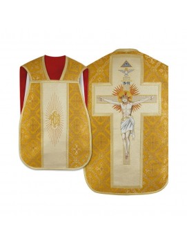 Casula Romana bordada - Cristo na cruz (20)