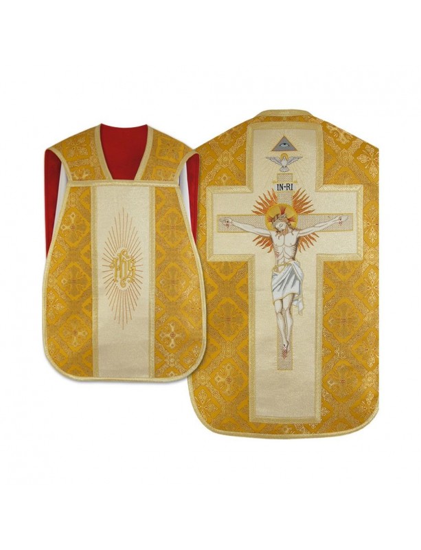 Gesticktes römisches Messgewand - Christus am Kreuz