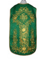 Roman chasuble green embroidered IHS (71)