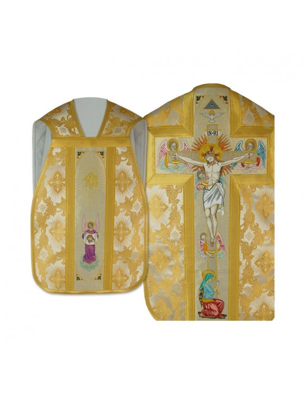 Embroidered Roman chasuble - Christ on the cross (21)