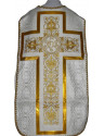 Roman chasuble white, IHS rosette (58)