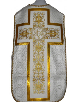 Casula romana bianca, rosetta IHS