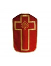 Roman chasuble IHS - liturgical colors, jacquard (29)