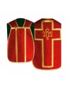 Roman chasuble IHS - liturgical colors, jacquard (29)
