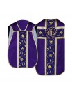Roman chasuble IHS - liturgical colors, jacquard (34)