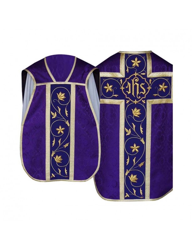 Casula Romana IHS - colori liturgici, jacquard (34)
