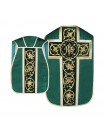Roman chasuble IHS - liturgical colors, jacquard (35)
