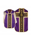 Roman chasuble IHS - liturgical colors, jacquard (37)