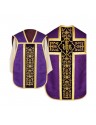 Chasuble romaine IHS - couleurs liturgiques, jacquard (37)